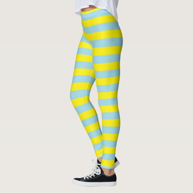 Legging Listras azuis e amarelas Pastel (Esquerda)