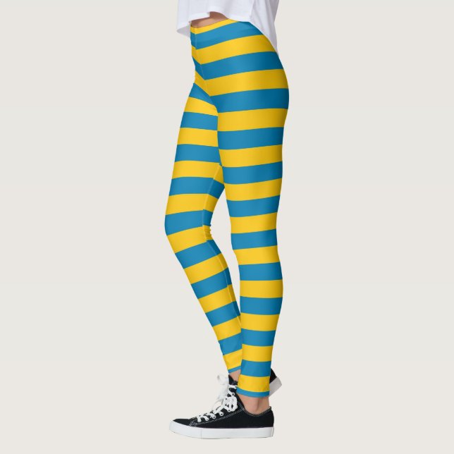 Legging Listras azuis e Dourados (Esquerda)