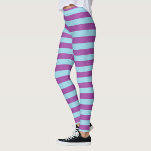 Legging Listras azuis e roxas Pastel