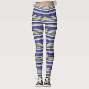 Legging Listras - Azul Roxo Amarelo Verde