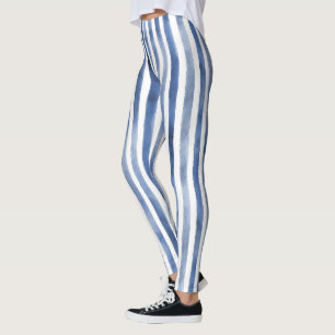 Legging Listras Brancas Azuis