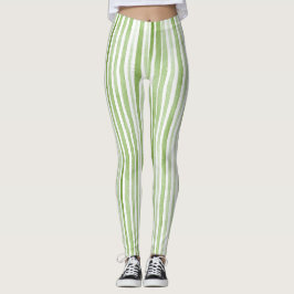 Legging Listras Brancas Verdes