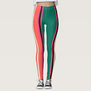 Legging Listras coloridas retrorreflectoras, fundo abstrat