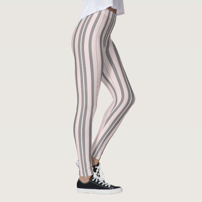 Legging listras cor-de-rosa e cinzas (Direita)