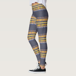 Legging Listras da cor geométrica do costume dos símbolo