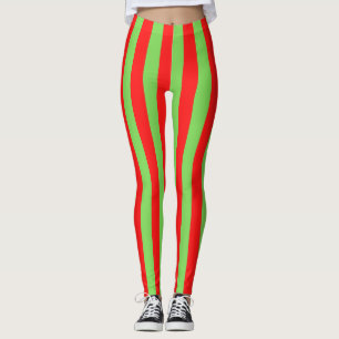 Legging Listras de Bala Vermelho Verde