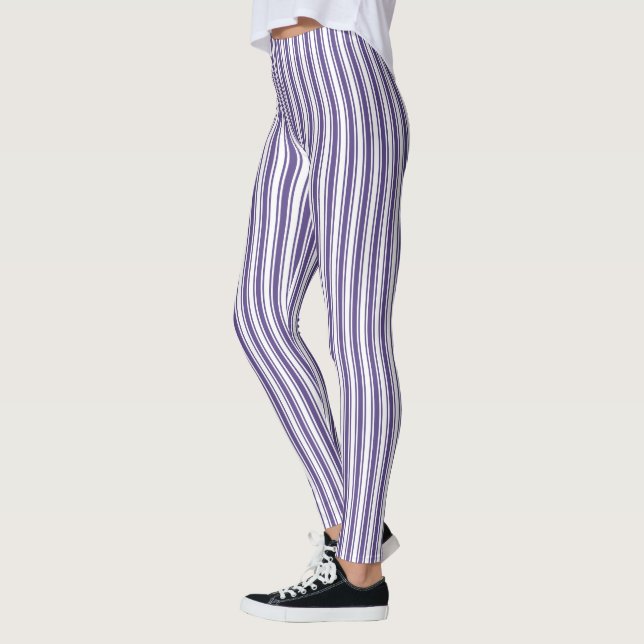 Legging Listras de doces ultra-violetas e brancas (Esquerda)