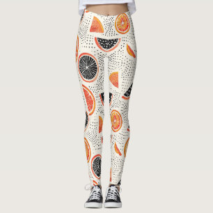 Legging Listras de Fatias de Citrino Ousadas (1)