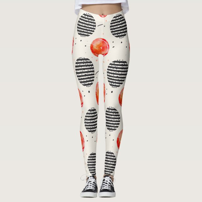 Legging Listras de Fatias de Citrino Ousadas (5) (Frente)