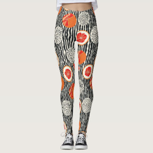 Legging Listras de Fatias de Citrino Ousadas (6)