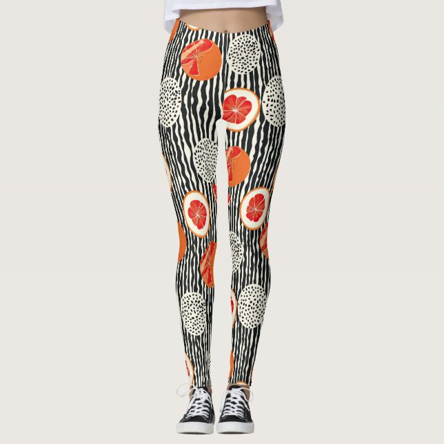 Legging Listras de Fatias de Citrino Ousadas (6) (Frente)