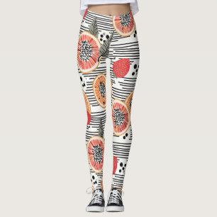 Legging Listras de Fatias de Citrino Ousadas (7)