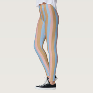 Legging Listras de Ocre, Rosa e Azul