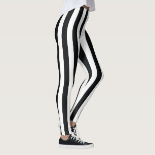 Legging Listras de Vintage em Preto e Branco
