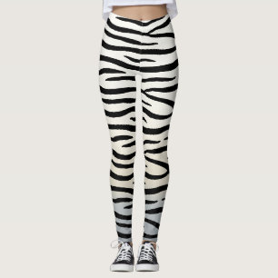 Legging Listras de Zebra Estampa de Animal Exótico