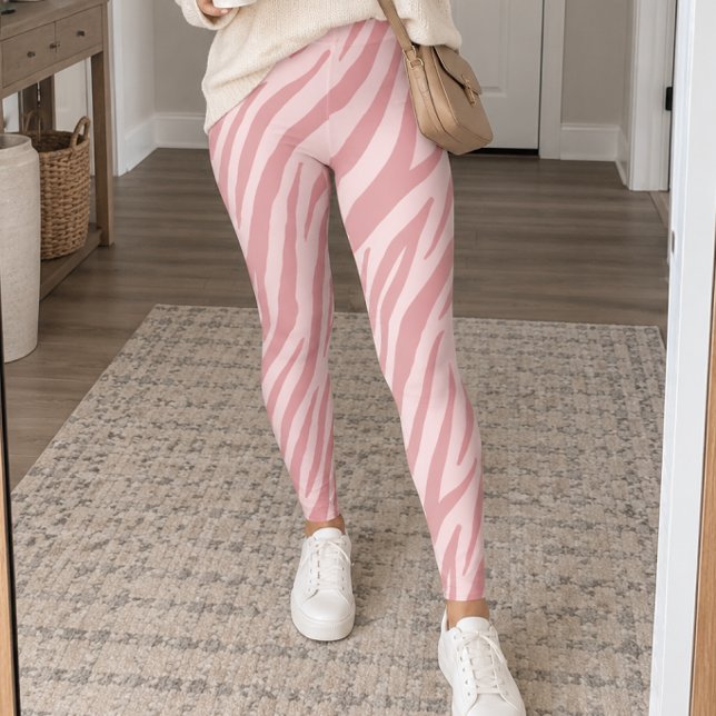 Legging Listras de Zebra Rosa Bege (Criador carregado)