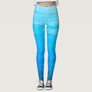 Legging Listras degradê azul desbotadas