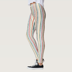 Legging Listras desenhadas à mão em cores inspiradas na ar