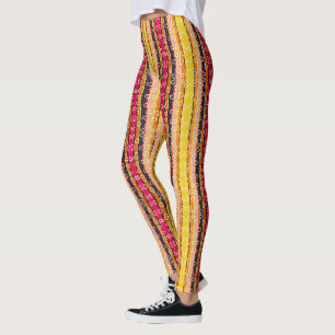 Legging Listras e Corações Retro Multi Cor