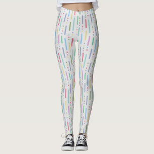 Legging Listras e pontos de pastel