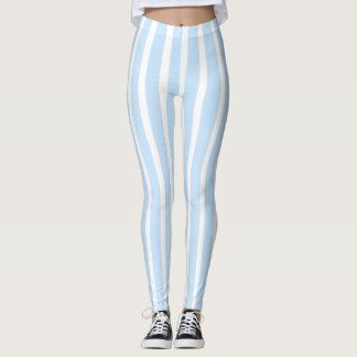 Legging Listras Finas Azul Claro