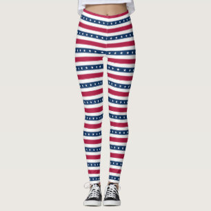 Legging Listras Horizontais Tricolor & Estrelas