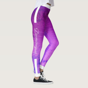 Legging Listras laterais do Monograma no Gradient Purple G