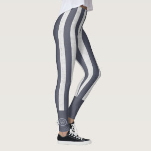 Legging Listras náuticas corajosas do vagabundo da praia