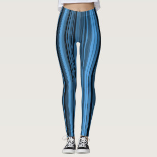 Legging Listras Pretas Azuis