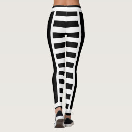 Legging Listras Pretas e Brancas em Negrito