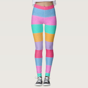 Legging Listras Retrô Coloridas Vibrantes