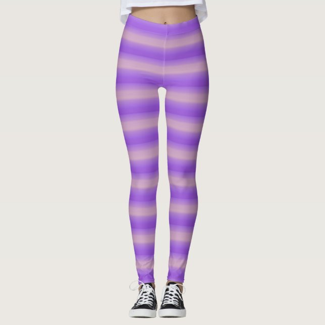 Legging Listras Rosa e Roxo (Frente)