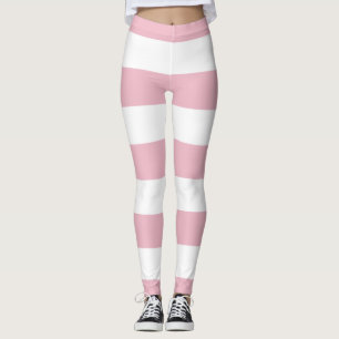 Legging Listras Rosa, Listras Brancas, Padrões Laminados