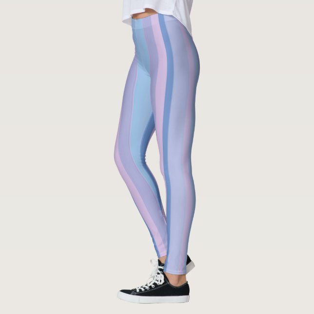 Legging Listras Rosa Roxo e Azul (Esquerda)