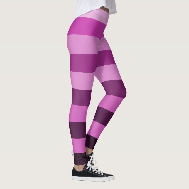 Legging Listras Roxas Padrão Bloco de Cor (Direita)