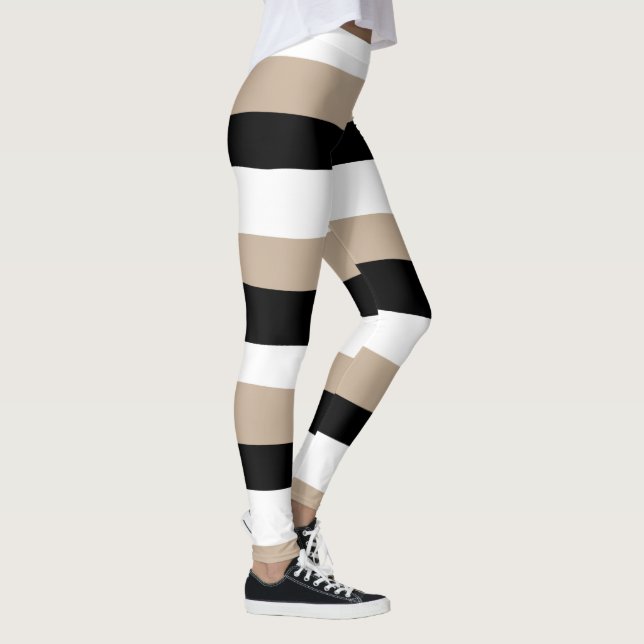 Legging Listras sem par - Lado, Preto e Branco (Direita)