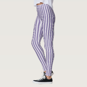 Legging Listras ultravioletas e brancas dos doces