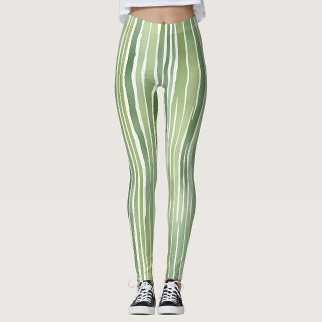 Legging Listras Verdes  (Frente)