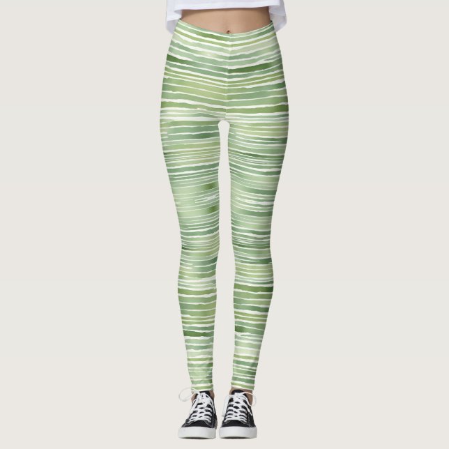 Legging Listras Verdes  (Frente)