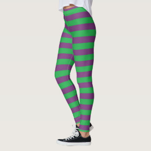 Legging Listras verdes e roxas