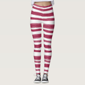 Legging Listras Vermelhas Bordeaux