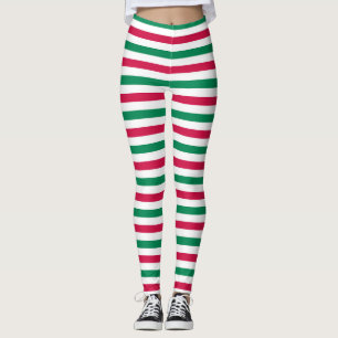 Legging Listras vermelhas e verdes