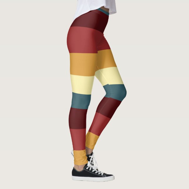 Legging Listras vermelhas, lacadas e amarelas (Direita)