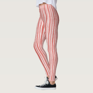 Legging Listras Vermelhas Rosa