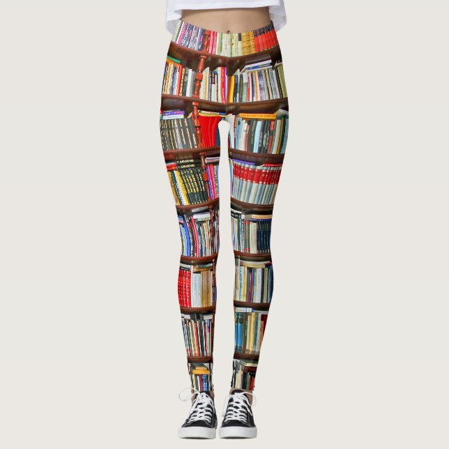 Legging Livros | Biblioteca | padrão Na moda | Leguminosas (Frente)