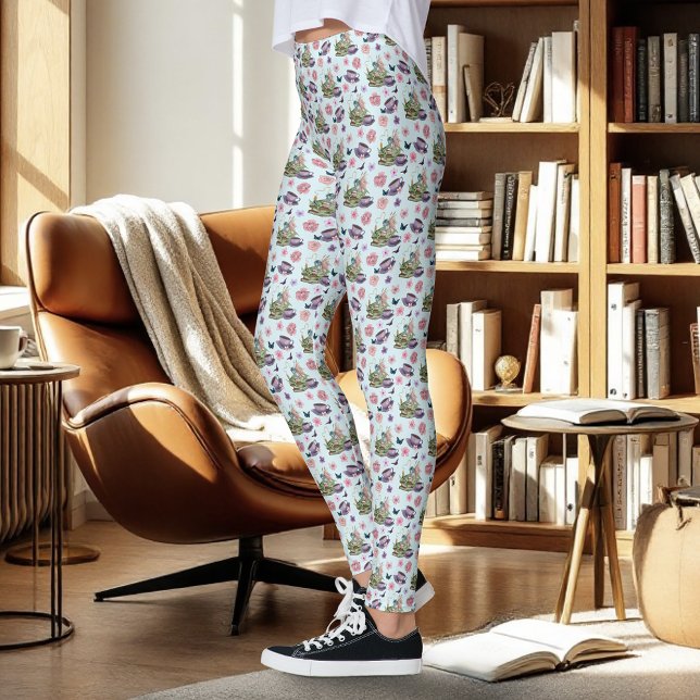 Legging Livros de Chá da Amizade do Dragão Fada (Criador carregado)