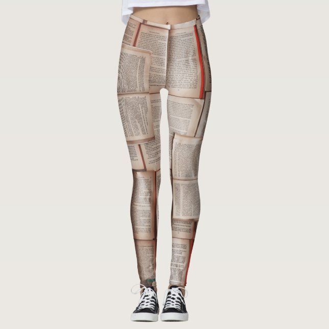 Legging Livros Vintage (Frente)
