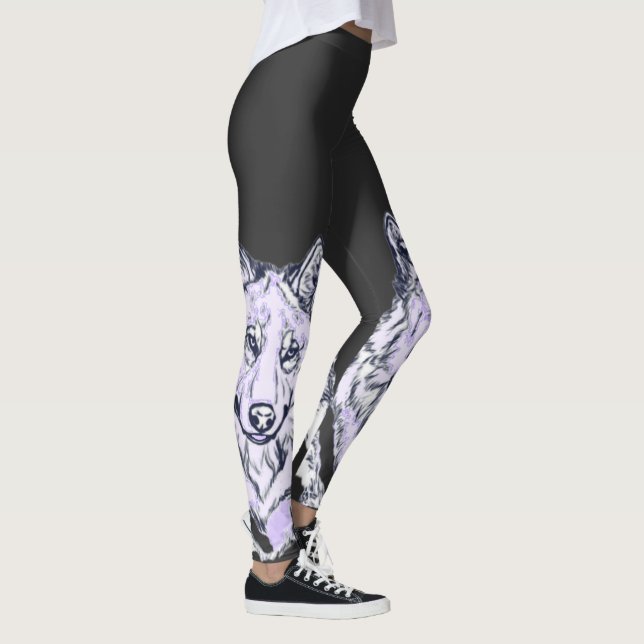 Legging Lobo Branco legal Ametist (Direita)