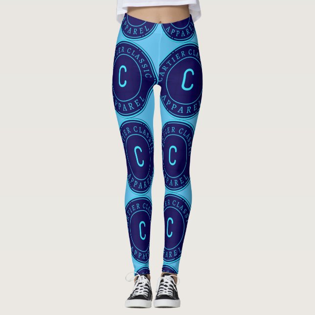 Legging Logotipo clássico do Cartier azul (Frente)