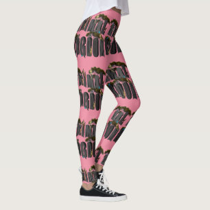 Legging Logótipo Do Reino Animal Com Animais,